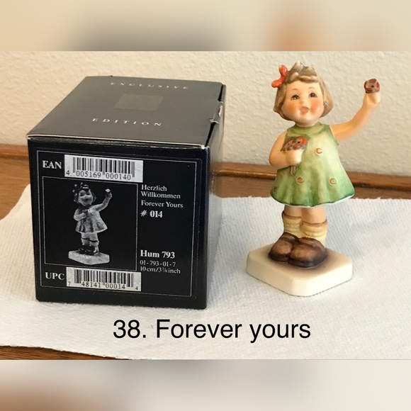 Herzlich willkommen forever yours vintage goebel Hummel 793 1994 - Picture 1 of 16
